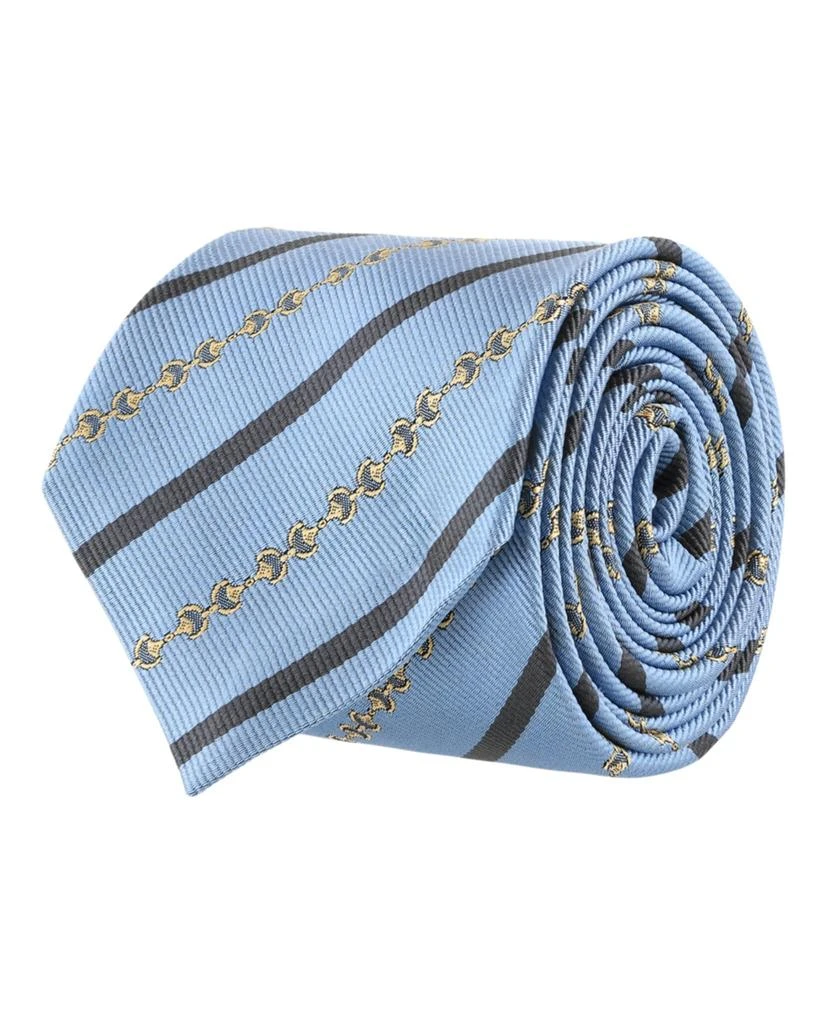 Gucci Diagonal Horsebit Silk Jacquard Tie