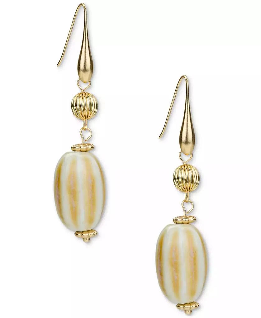 Patricia Nash Gold-Tone Mixed Bead Double Drop Earrings 1