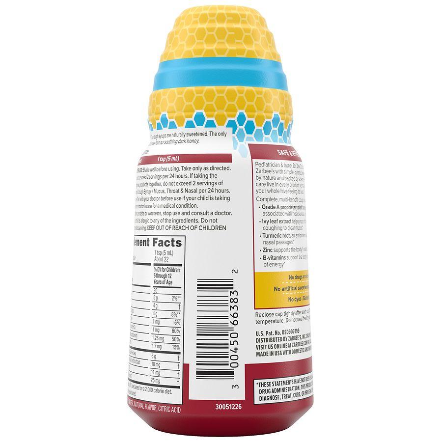 ZarBee's Naturals Kid's All-In-One Day Cough + Mucus, Throat, & Nasal Grape
