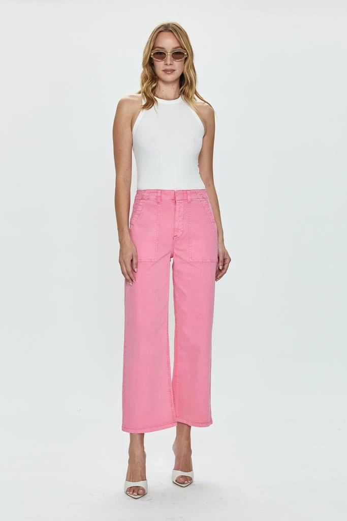 Pistola Denim Sophia Wide Leg Trouser - Peony Pink 1