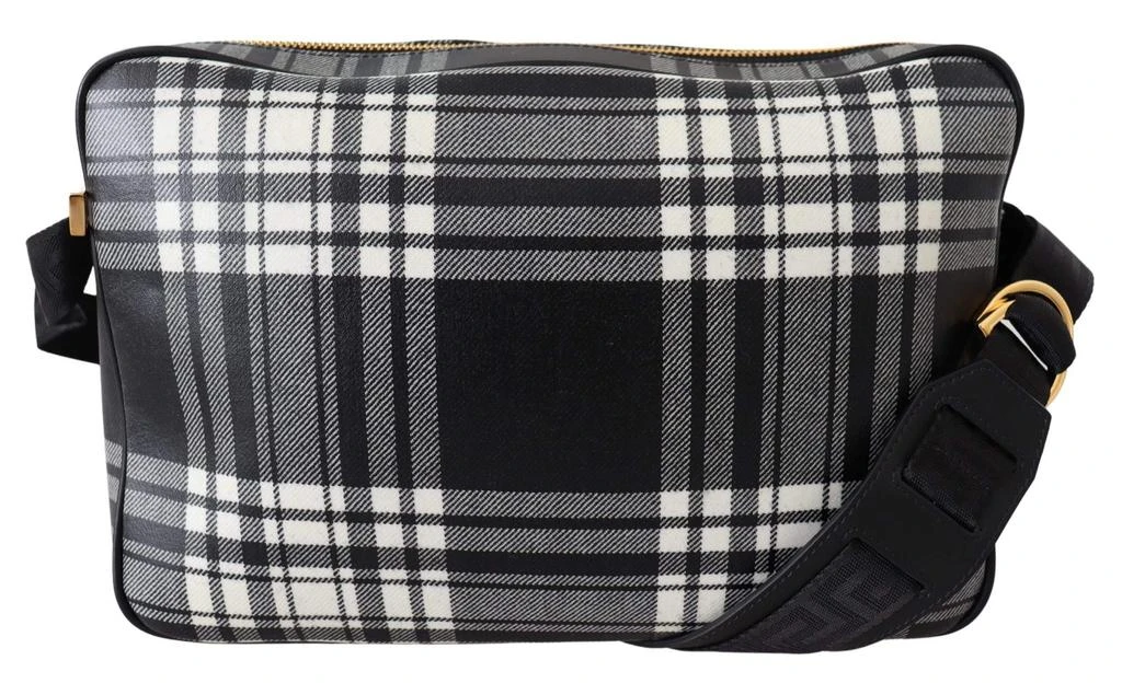 Versace Versace Grey Fabric & Leather Crossbody Bag 1