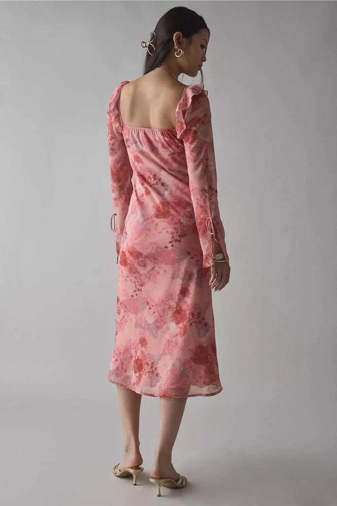 Kiss The Sky Kiss The Sky Ruffle-Trim Bell Sleeve Midi Dress 3