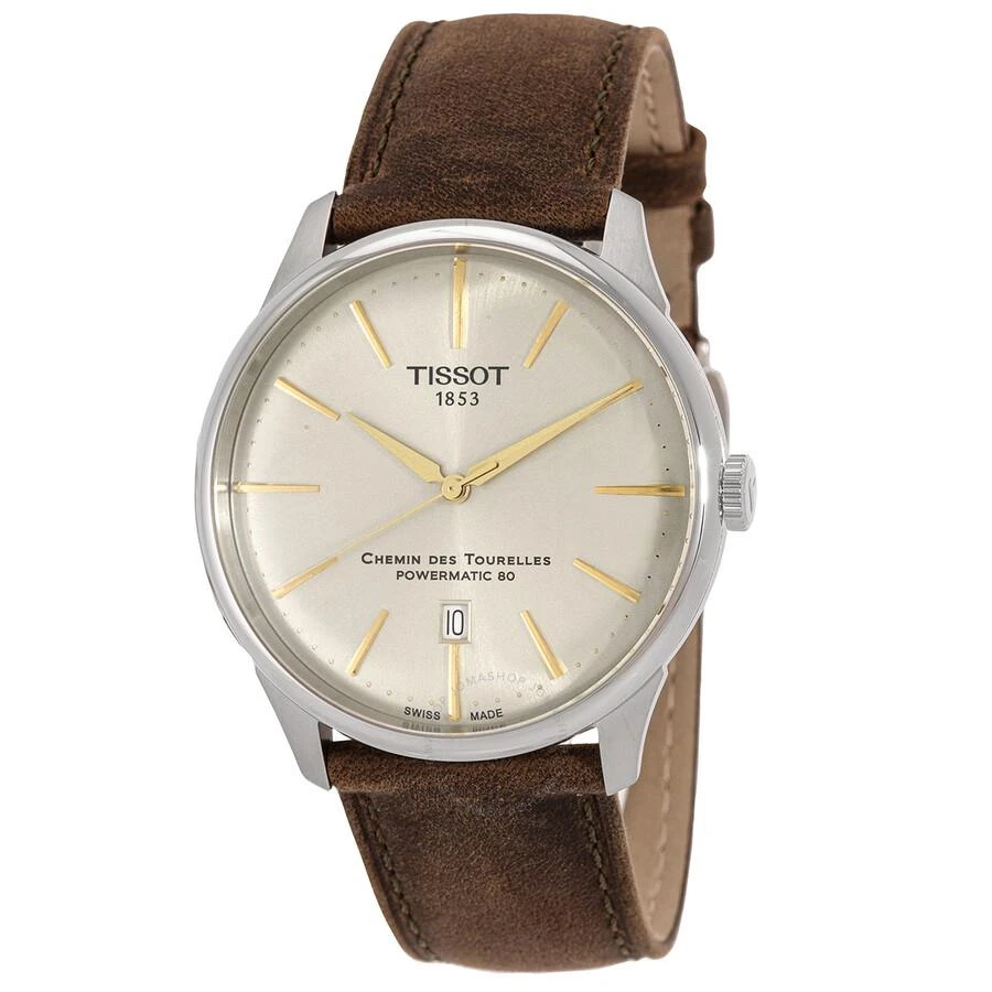 Tissot Chemin Des Tourelles Automatic Ivory Dial Men's Watch T1394071626100 1