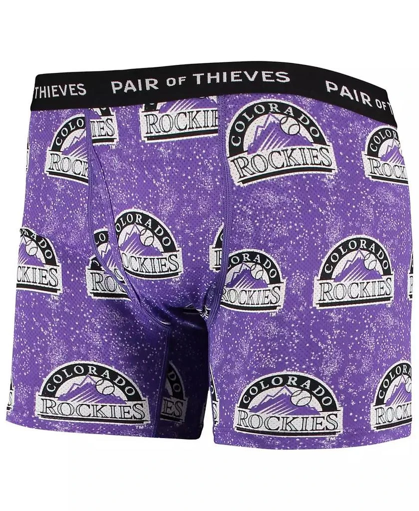 Pair Of Thieves Men's Black and Purple Colorado Rockies Super Fit 2-Pack Boxer Briefs Set 4