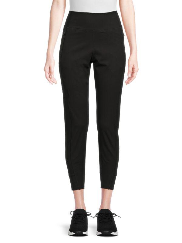 DKNY Elasticized Waistband Compression Ankle-Length Joggers