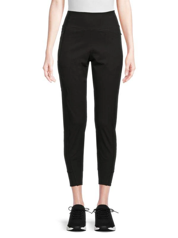 DKNY Elasticized Waistband Compression Ankle-Length Joggers 1