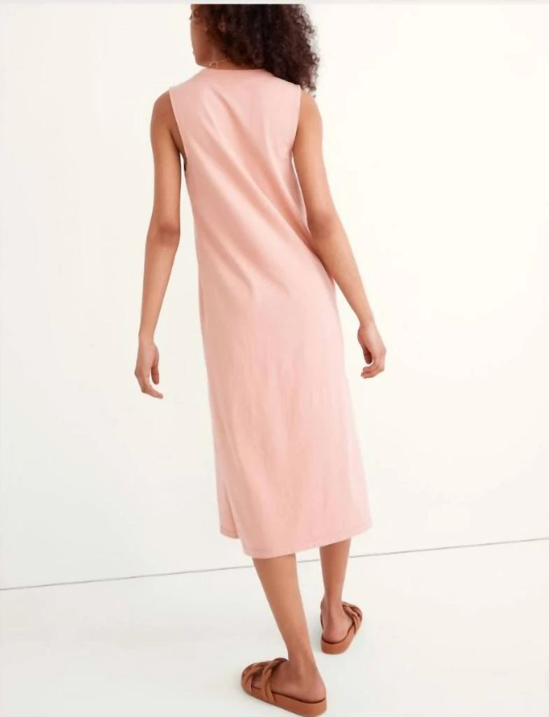 Madewell T Shirt Tank Midi Dress In Antique Coral 3