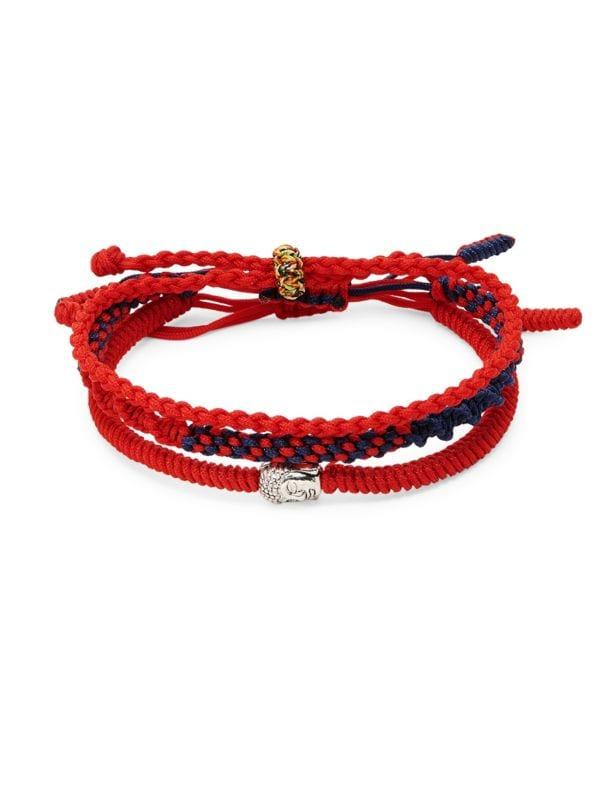 Jean Claude Set of 3 Tibetan Buddha Bracelets