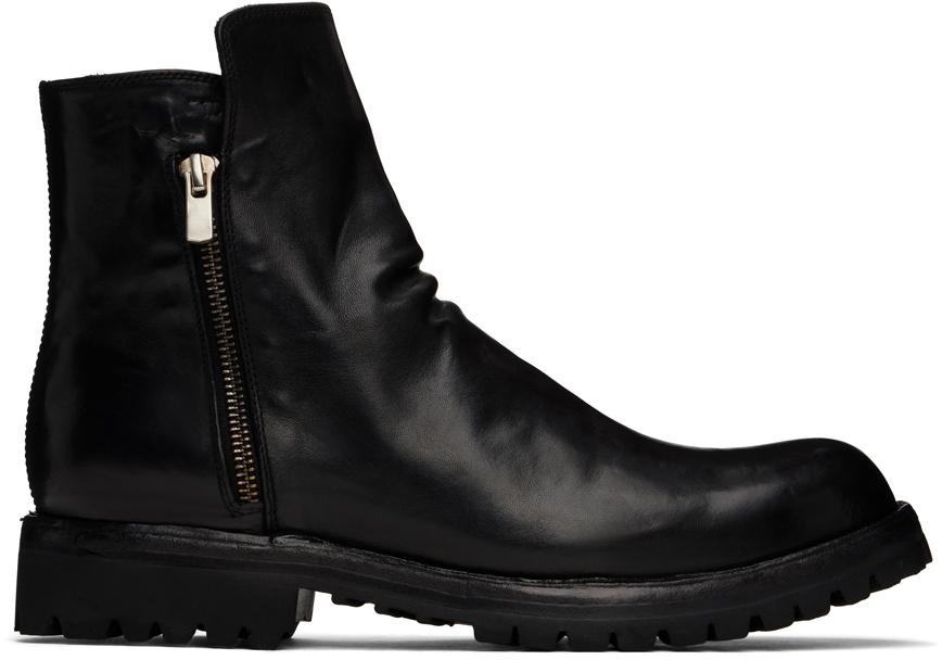 Officine Creative Black Ikonic 004 Boots