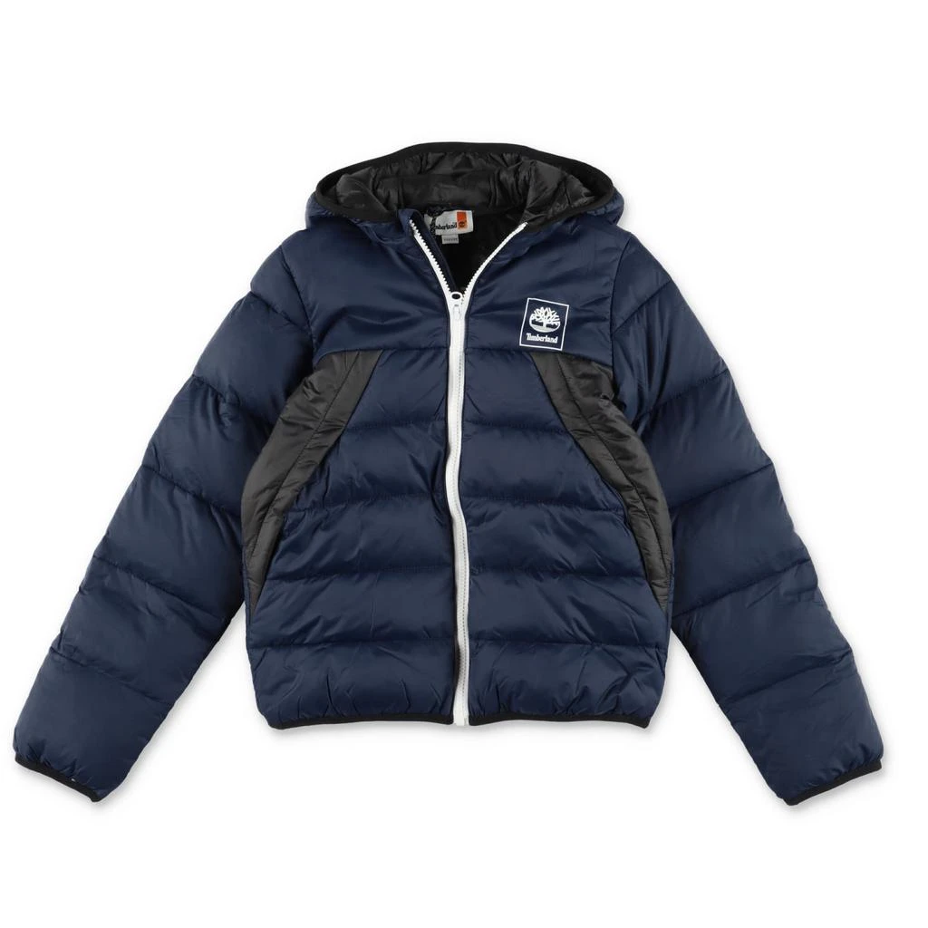 Timberland Piumino Blu Navy In Nylon Con Cappuccio Bambino 1