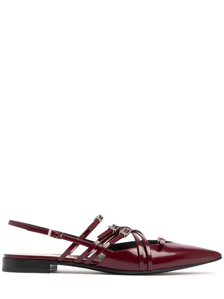 Gucci 15mm Leather Strappy Ballet Flats 1