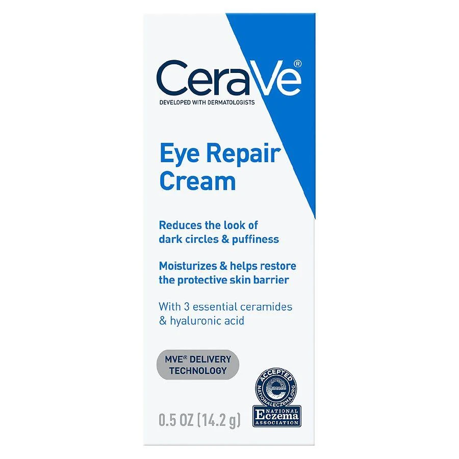 CeraVe Under Eye Repair Cream for Dark Circles and Puffiness, Fragrance-Free 11