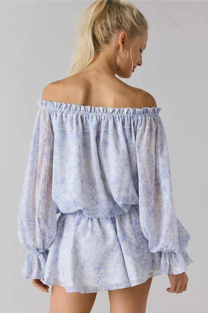 Kimchi Blue Kimchi Blue Penelope Blouson Chiffon Off-The-Shoulder Romper 5