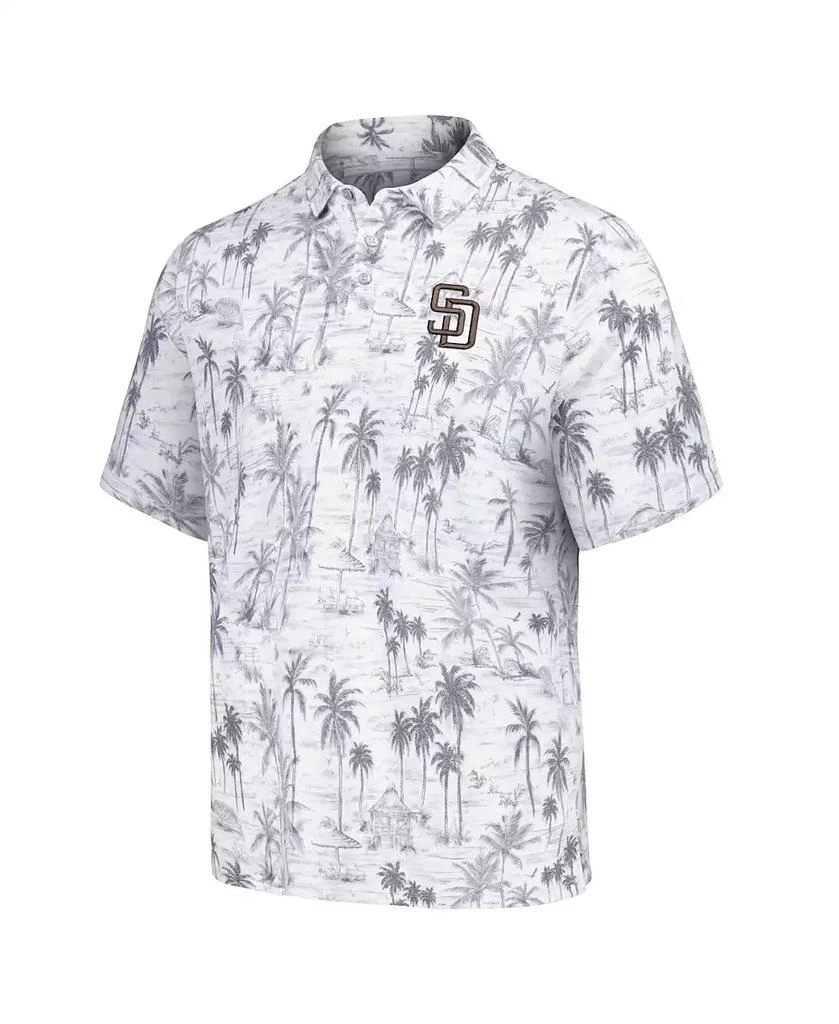 Tommy Bahama Men's Gray San Diego Padres Sport Cabana Shores IslandZone Tri-Blend Polo 2