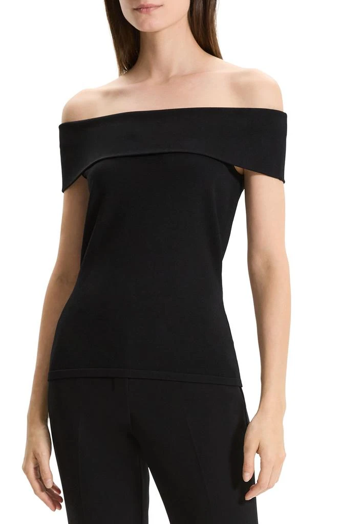 Theory Off the Shoulder Crepe Top 1