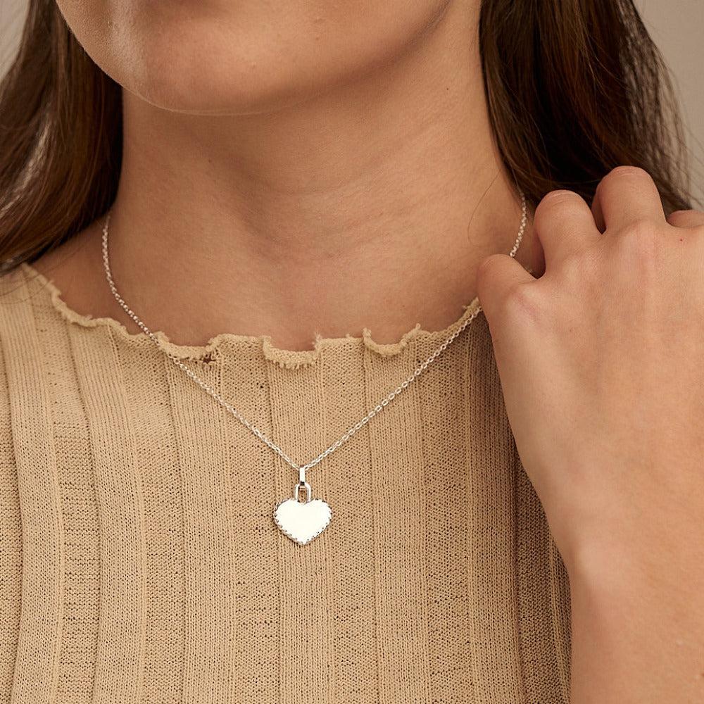 Orelia London Rope Detail Heart Pendant Necklace
