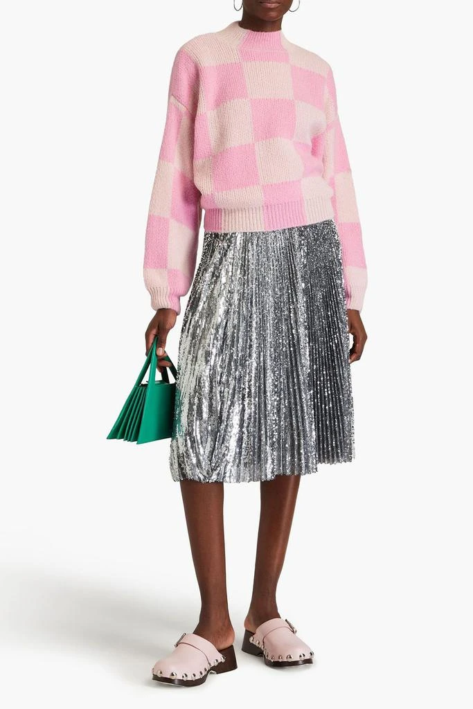 Stine Goya Adonis checked jacquard-knit turtleneck sweater 2