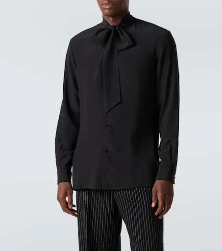 Valentino Tie-neck silk crêpe de chine shirt 3