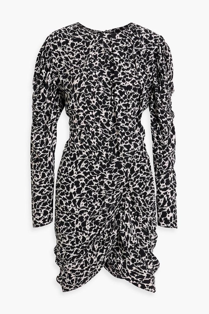 Isabel Marant Étoile Selwyn ruched printed crepe mini dress