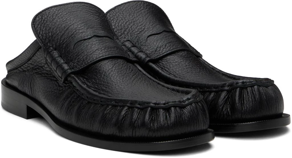 Dries Van Noten Black Leather Slip-on Loafers 4