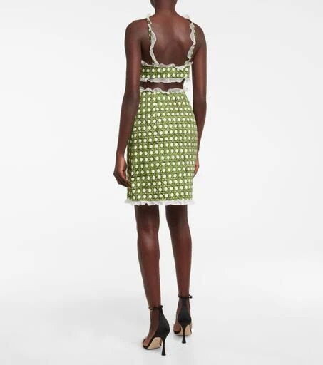 Giambattista Valli Printed gabardine cutout minidress 3