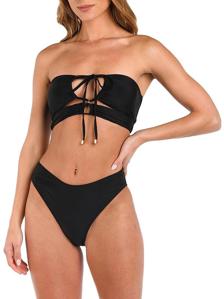 L'Agence Solids Sirena Solid Halterneck Bikini Top 4