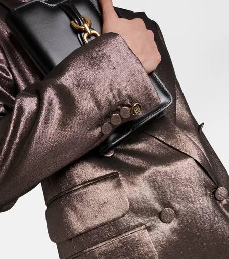 Max Mara Edro silk-blend lamé blazer 5