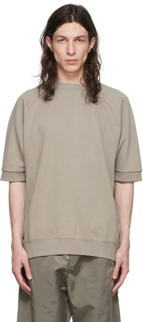 Essentials Taupe Cotton Sweatshirt 1