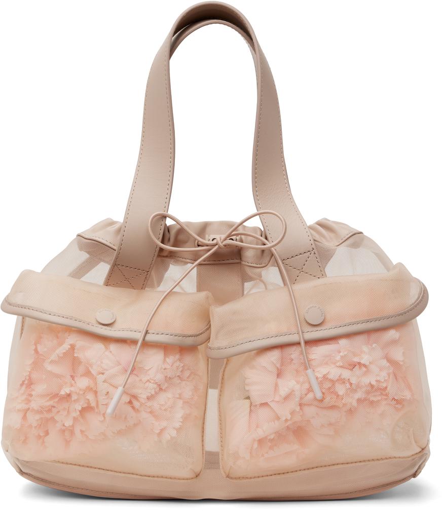 Sheer Stuffed Carnation Pocket Tote Bag – On Sale Now with