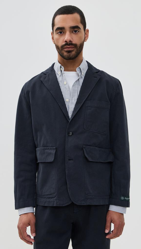 Knickerbocker Lane Cotton Twill Suit Jacket Navy