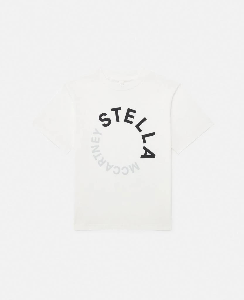 Stella McCartney Stella McCartney - Logo Graphic T-Shirt, Woman, White, Size: 5 1