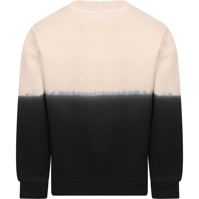 Loud Apparel Tie dye organic logo sweatshirt in black and white 2