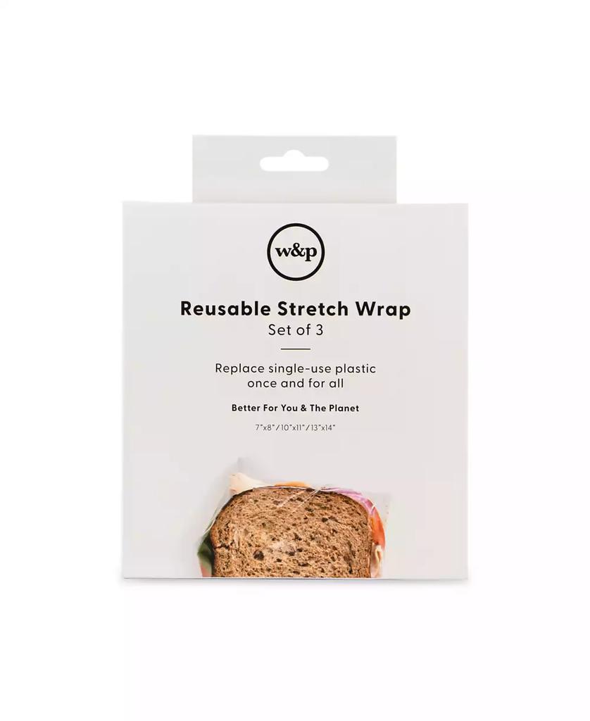 W&P w&p Set of 3 Can Be Used Again Silicone Stretch Wrap