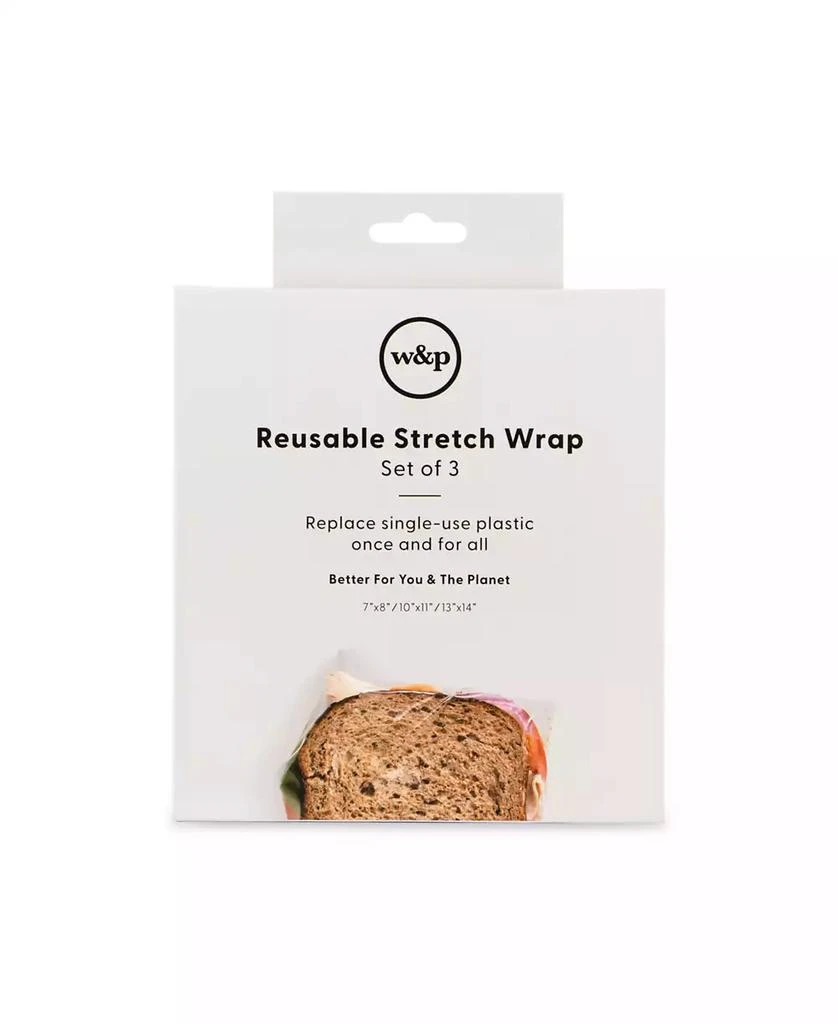 W&P w&p Set of 3 Can Be Used Again Silicone Stretch Wrap 1