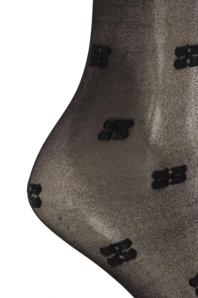 Ganni Ganni Butterfly Monogrammed Tights 3