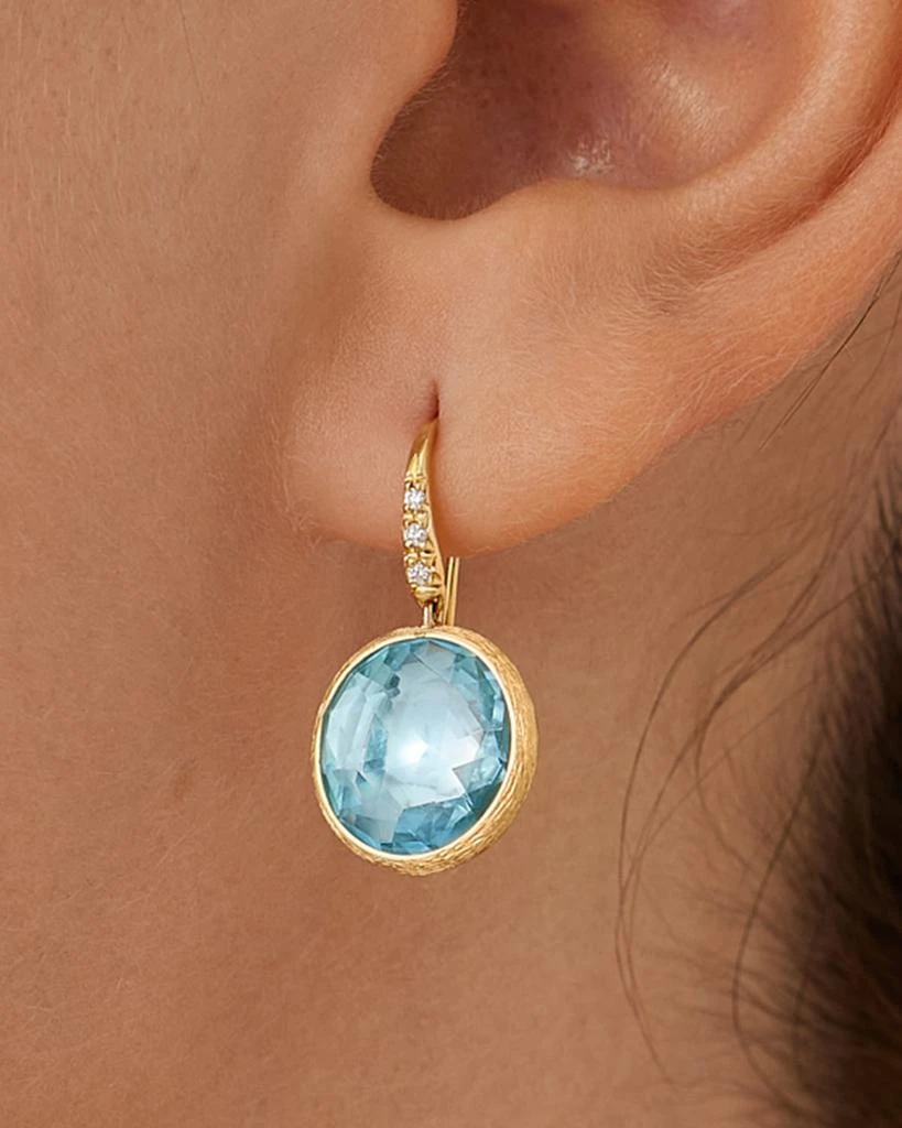 Marco Bicego Jaipur Color 18K Gold Blue Topaz Earrings with Diamonds 3