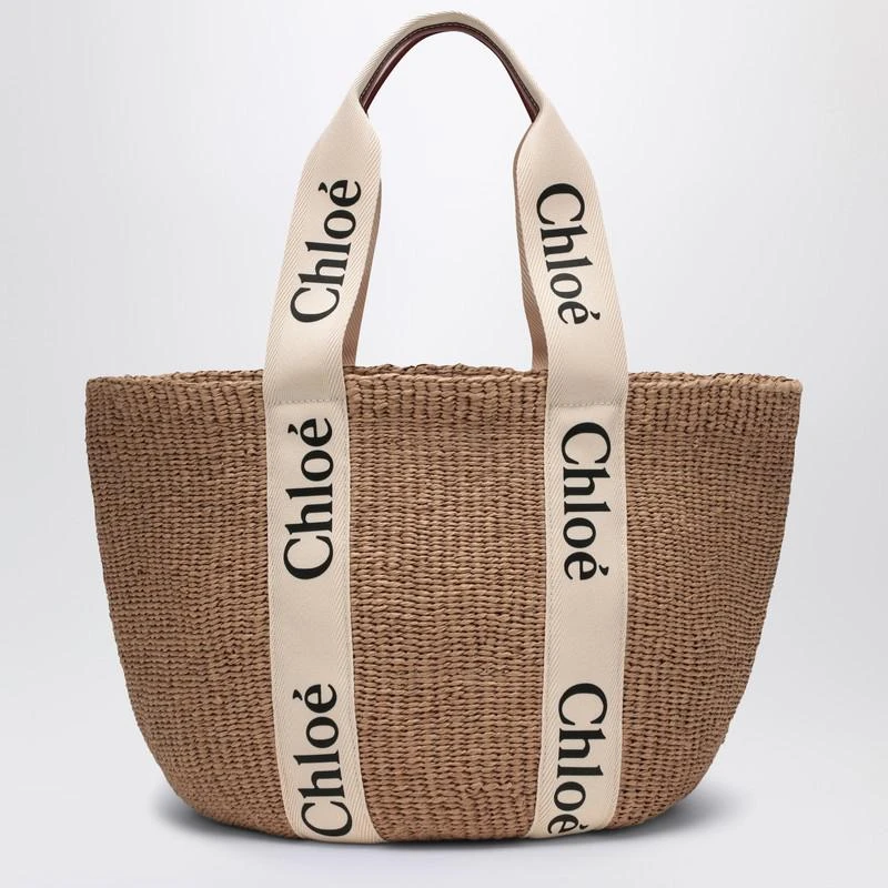 Chloé Woody large basket bag with white ribbon 4