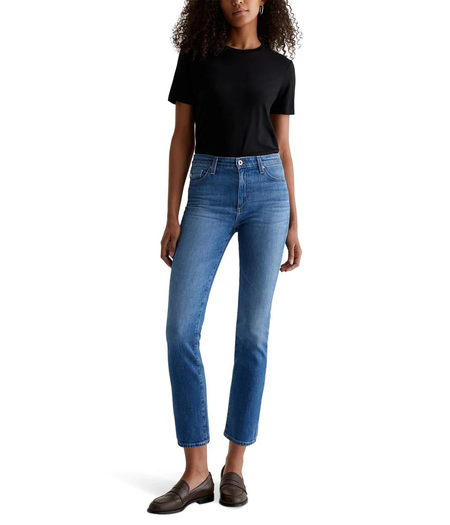 AG Jeans Mari Mid Rise Slim Straight Jeans in Runway 5