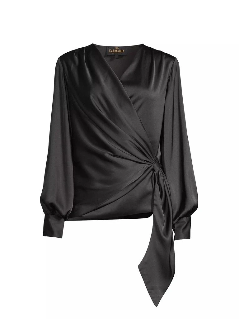 Karmamia Ines Satin Wrap Blouse 1