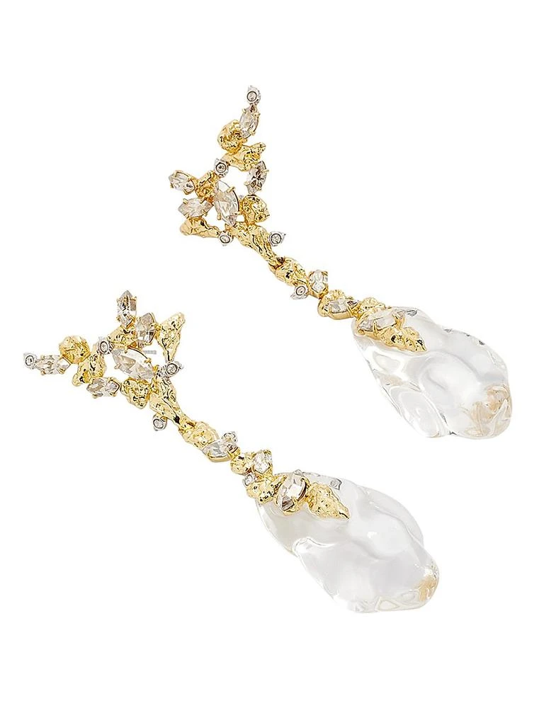 Alexis Bittar Dream Rain Lucite, Crystal 
14K-Gold-Plated Drop Earrings 3