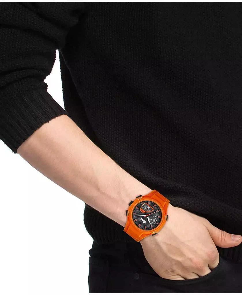 Lacoste Men's LC33 Orange Silicone Strap Watch 45mm 5