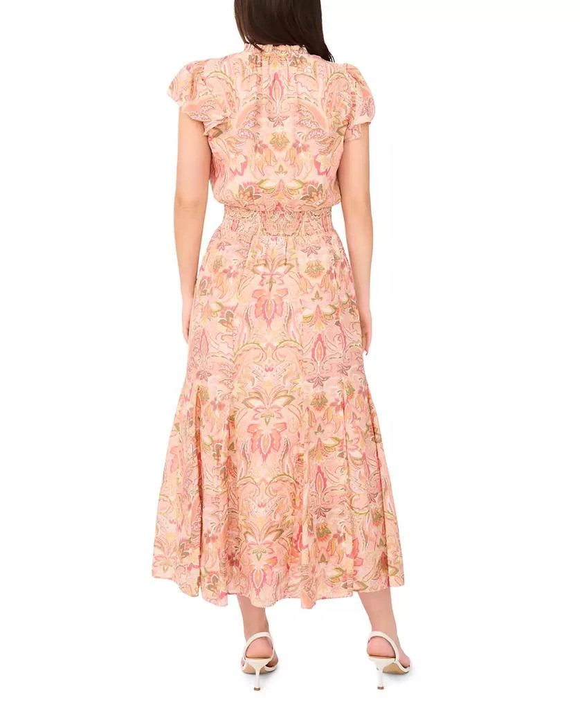 Sam & Jess Petite Printed Smocked-Waist Maxi Dress 4