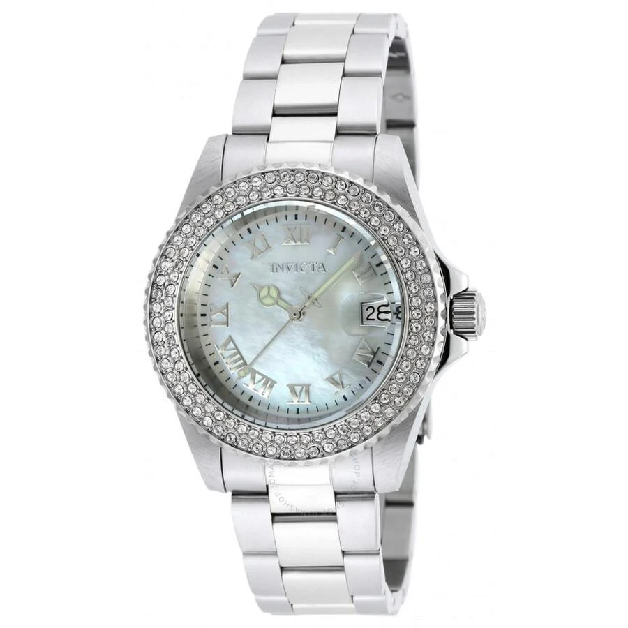 Invicta Angel Mother of Pearl Dial Stainless Steel Ladies Watch 19873 1