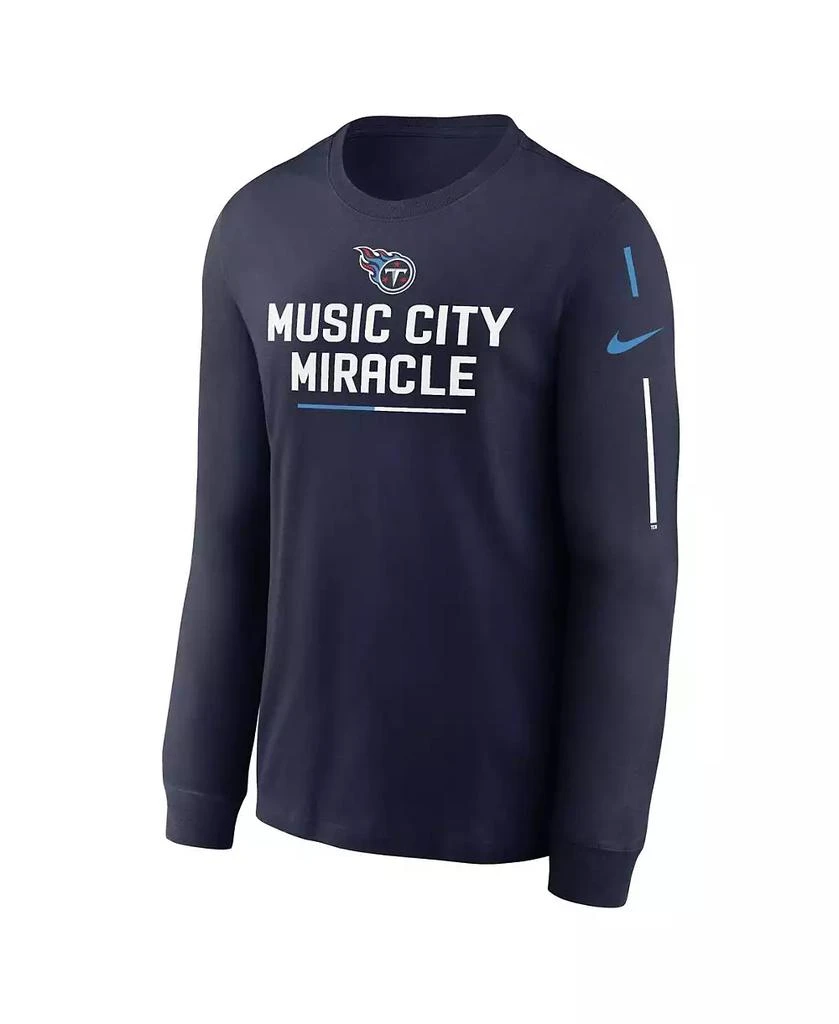 NIKE Men's Navy Tennessee Titans Team Slogan Long Sleeve T-shirt 3