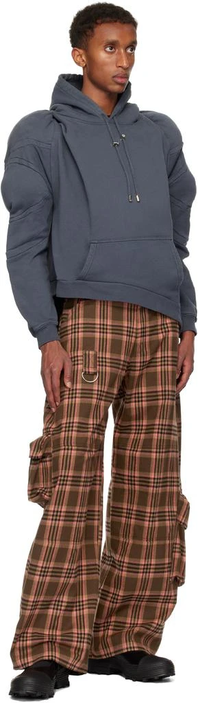 Collina Strada Pink & Brown Lawn Cargo Pants 4