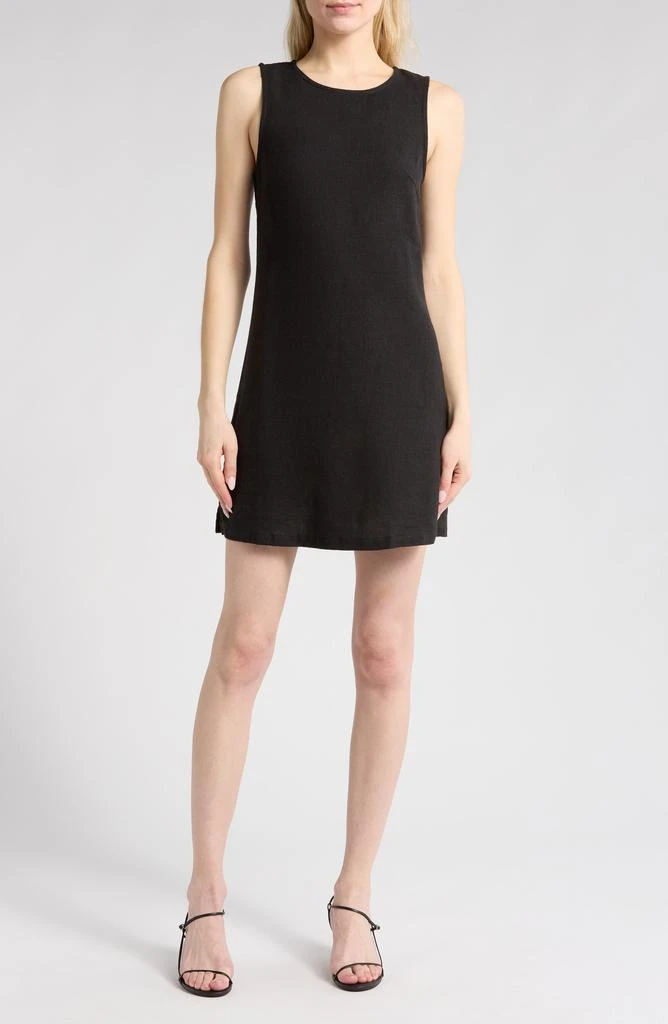 knee length dresses for ladies The Linen A-Line Midi Dress