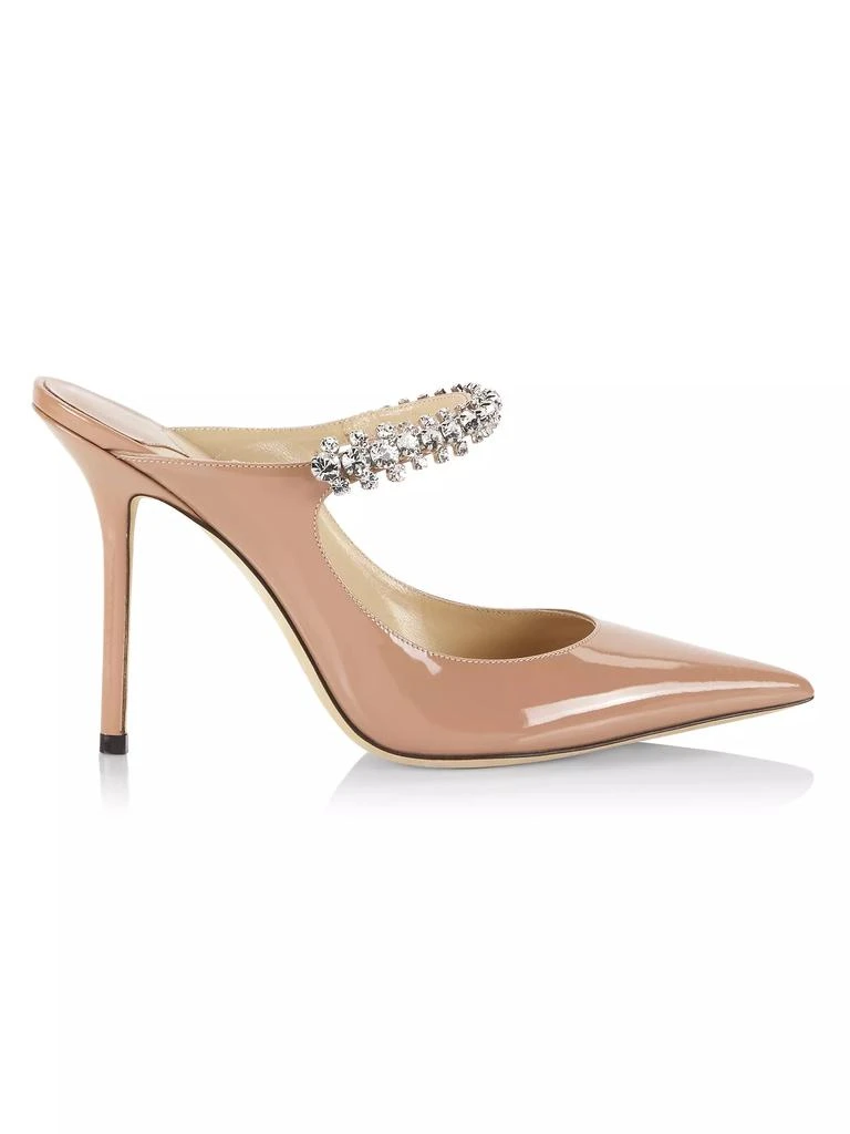 Jimmy Choo Bing 100MM Embellished Patent Leather Mules 1