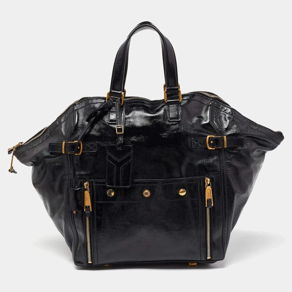 Yves Saint Laurent Yves Saint Laurent Black Patent Leather Large Downtown Tote 1