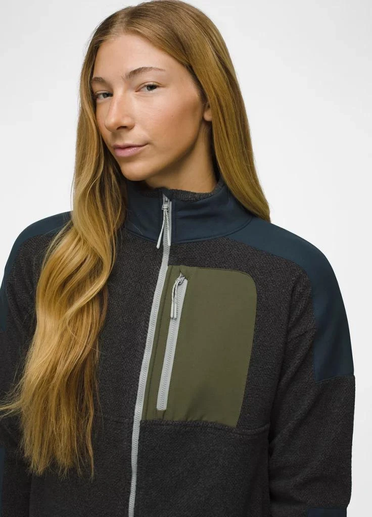 Prana Womens prAna Peak Fleece Jacket - Charcoal / Stormy Night 3