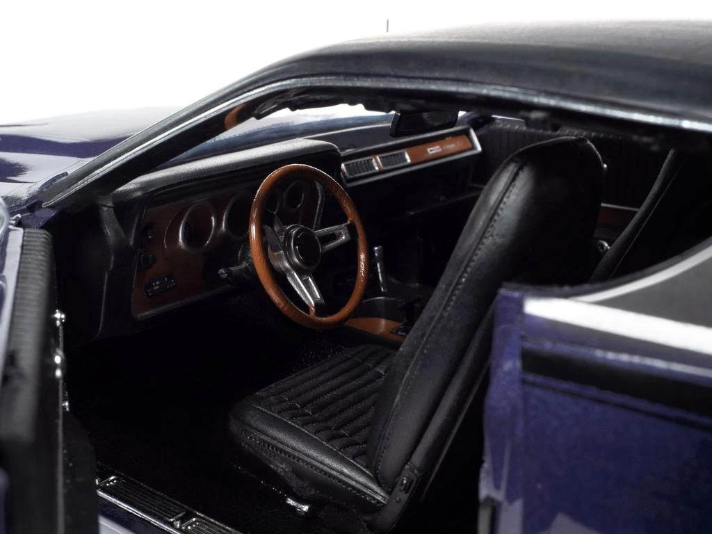 Autoworld 1971 Dodge Charger R/T Plum Crazy Purple Metallic with Black Vinyl Top "Muscle Car & Corvette Nationals" (MCACN) "American Muscle" Series 1/18 Diecast Model Car by Auto World 1